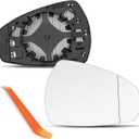 Passenger Side Mirror Compatible with Audi A3 2013-2019, Audi A3 Quattro 2015-2019, Right Side Mirrors Replacement Glass with Backing Plate, Power Heated