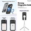 Vooii Magnetic for iPhone 17 Pro Max Case, Compatible with Magsafe (Premium Liquid Silicone) (Integrated Camera Control Button) Full Body Protective Anti-Scratch Microfiber Lining 6.9 inch, Black