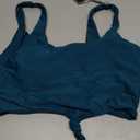 ZAFUL Women's Front Knot Bikini Tops Crop Tankini Top Scoop Neck Padded Bathing Suit Tops 6