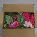 4 Pcs Mixed Artificial Flower Set, Small Artificial Peony Bouquet Fake Rose Flower Silk Floral Arrangements for Table Centerpiece Home Wedding Party Bridal Decoration(Mixed Pink, 2 Bouquets & 2 Stems)