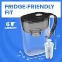 Brita Small 6 Cup Water Filter Pitcher, 1 BritaPlus Filter, Metro, Stone Blue 