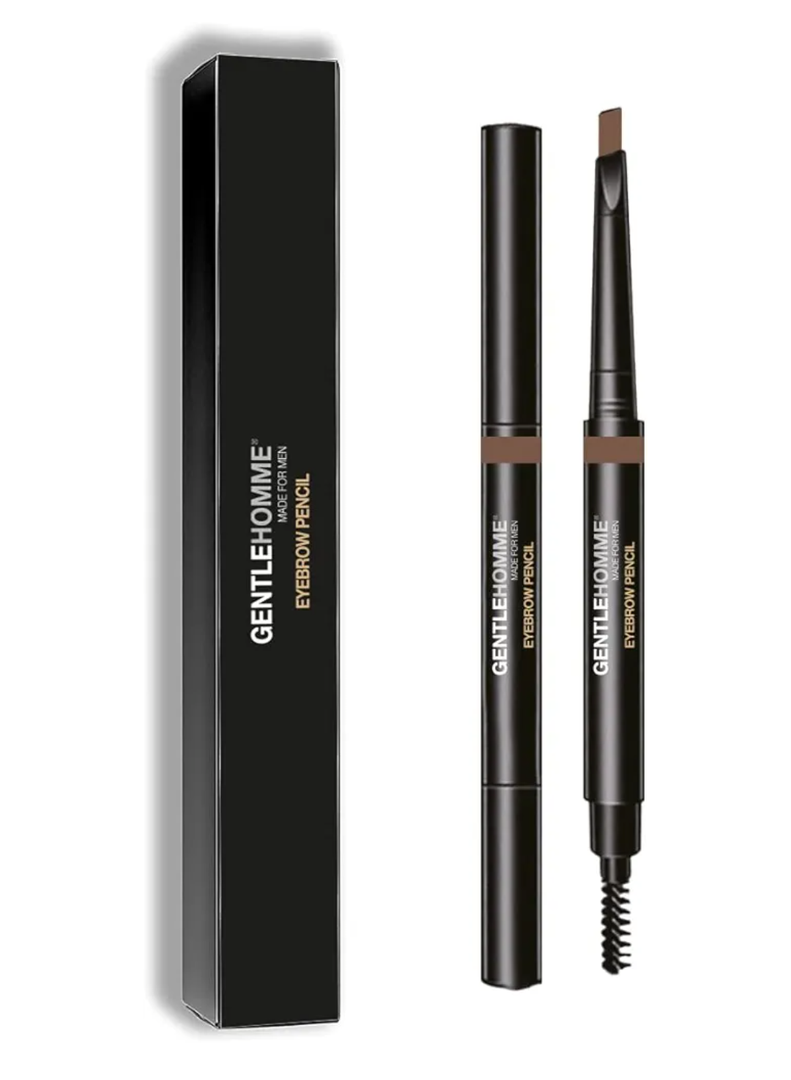 Men's Brow Pencil - 2-in-1 Brow Brush & Lead Pencil - Shape, Define & Fill In Eyebrows - Ultra-Thin - Long-Lasting Color - Vegan - Light Brown