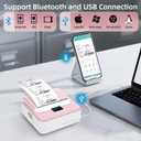 ORGSTA Label Maker Machine with Tape, T003 Thermal Label Maker, 2 Inch Bluetooth Label Printer Compatible with Phone & PC, Sticker Printer Barcode Thermal Maker for Small Business, Home, School