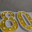 NANXU 12.6 Inch LED Gold Marquee Light Up Numbers, 80th Birthday Decorations Number Lights as Gifts for Women Men, Glitter Lighted Marquee Numbers for Golden Anniversary Party Table Decor, 80