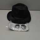 Cosmic Chameleon Pop King Jackson Costume - Unisex 3 Piece - M-J Sequin Gloves, Black Fedora Hat and Silver Aviator Sunglasses - 80s 90s Themed Halloween Cosplay Stage Party Outfit