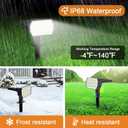 WELALO Solar Spot Lights Outdoor, [6 Pack/65 LED/3 Modes] Solar Landscape Spotlights, Solar Powered Christmas Halloween Lights, IP68 Waterproof Wall Lights for Walkway Yard Garden Driveway(Cool White)