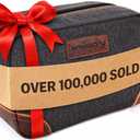 emissary Toiletry Bag for Men, Canvas Travel Toiletry Bag Men's Dopp Kit, Water-resistant Bathroom Bag Mens Shaving Kit, Travel Kit Small Bags, Shaving Bag, Toiletry Bags (Gray)