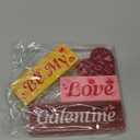 Blulu 4 Pcs Vintage Valentines Galentines Day Decorations Farmhouse Wooden Hearts Table Centerpiece Retro Pink Red Tabletop Signs Block for Ladies Friends Photo Prop Tiered Tray Party Decor