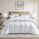 Winter Extra Warm White Super King Size Down Alternative Comforter, Heavyweight Fiberfill Comforter Duvet Insert 120x98 with Corner Tabs - Ultra Soft Brushed Microfiber Shell, Heavyweight - Palatial King