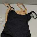 Womens Shapewear Bodysuit Body Shaper Thong (Small, Black+beige#mix 2 Set)