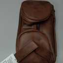 Elviros Toiletry Bag for Mens PU Leather Travel Organizer Kit with Hanging Hook, Large Water-resistant Toiletries Bathroom Shaving Bag, Gift For Men (Dark Brown)