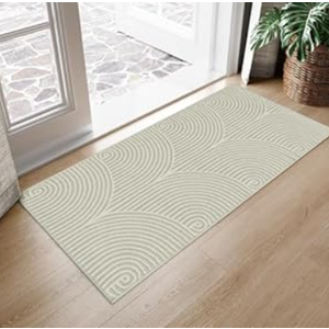 Tiffasea Kitchen Runner Rug 2'x4.3', Washable Small Area Rug Reversible Farmhouse Throw Rugs Green Bathroom Rug Runner Modern Entry Front Door Mat Carpet Runner for Foyer Bedroom Entryway