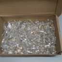 100PCS Premium Clear Crystal Glass Drops 2.4"  MultiPurpose Hanging Prisms Bulk for Holiday Party/Home/Window Decoration/Chandelier Replacement Parts