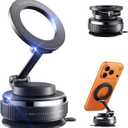 Magnetic Phone Holder for Car, Car Mount 360 Adjustable Vacuum Suction Cup, Phone Mount for Car Accessories/Windshield/Mirror/Kitchen/Gym for iPhone 17 Pro Max 16 15 14 13