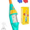 Toddler Vacuum Toy That Works with Lights & Sounds, Pretend Play Toy Vacuum for Toddlers 3-5 Years Old, Baby Vacuum for Boys Girls, Kids Vacuum Cleaner Cleaning Toys with Spray Bottle, 2 Towels