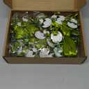 Coume 48 Pcs Sage Green Baby Shower Favors Acrylic Pacifier Necklace Thank You Gift Bulk with Cards for Guests Prizes Baby Shower Games Favors