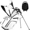 Findway 14 Way Golf Stand Bag, Lightweight Golf Bag with Stand for Men Women, Golf Club Carry Bag with Dual Strap, Rain Cover, Multiple Pockets, Golf Ball Holder
