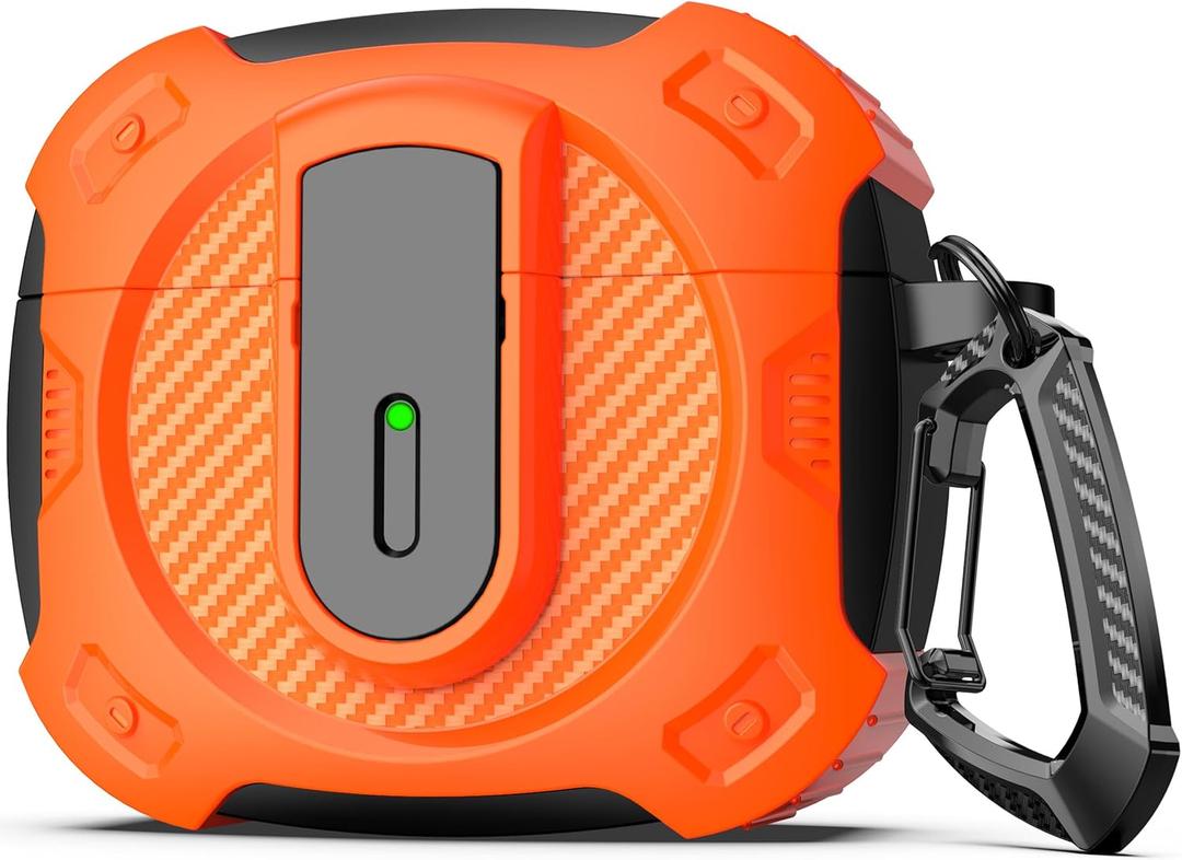 RFUNGUANGO for AirPods 3 Generation case, 2024 New Space-Themed Protective case. Compatible with Airpods 3, [Orange] 