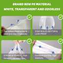 2 x PE 4 Gallon Trash Bags, 105 Count - Unscented Small Garbage Can Liners for Bathroom, Kitchen, Office, White 4 Gal Trash Can Bags