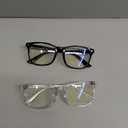 HUOZHI Fashion Square Blue Light Blocking Glasses - Clear Computer & Gaming Glasses for Women and Men