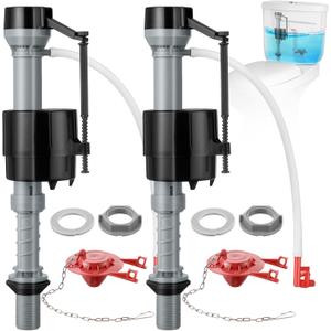Saillong 2 Sets Toilet Float Replacement Kit, Universal Toilet Flusher Replacement Kit and 2 Inch Flapper Replacements, High Performance Tank Water Control and Fill Valve