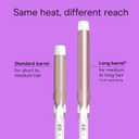 Conair Double Ceramic 1 -Inch Curling Iron, 1 -Inch Barrel Creates Loose Curls, Hair Curler for Use on Medium & Long Hair, White/Rose Gold