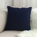  Vctops Basket Weave Pattern for Couch Sofa Car (navy, 18x18")