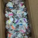 200 Pcs Little Jesus Figures Easter Mini Rubber Jesus Toys to Hide and Seek, Little Pocket Miniatures Religious Party Favors Baptism Gifts Sunday School Easter Egg Stuffers (10 Color*200)