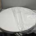 Cocktail Table 28in Folding Round High Top Indoor Outdoor with Removable Legs, Tall Bistro Foldable Bar Height Table for Parties, Patio, Backyard, Dining, Wedding, White- 2PCS