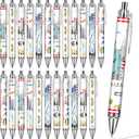 New York Ballpoint Pens - 24 Pcs NYC City Travel Souvenirs Retractable Black Gel Ink Ball Point Pen Gifts I Love NY Stickers from USA Writing Supplies Office Essentials for Nurse Assistants
