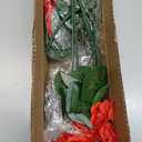 Artificial Geraniums Fake Flowers for Outdoors Decoration, 6 Bundles Silk Geraniums Red Flower UV Resistant Look Real Faux Plants for Front Door Garden Porch Planter Patio Balcony Yard Indoor Home