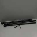 SMODBRODRE Black Curtain Rods for Window 28 to 48, 5/8 inch Small Decorative Curtain Rod Set with Brackets (32-46'')