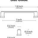Alzassbg 10 Pack Brushed Satin Nickel Cabinet Pulls, 5 Inch(128mm) Hole Center Cabinet Handles Kitchen Pulls for Cabinets and Drawer AL3071SN