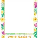 Moon Boat 2 in 1 Luau Photo Booth Props Frame Party Supplies: Hawaiian Tropical Tiki Birthday Baby Shower Bridal Shower Wedding Decorations (Assembly Needed)