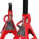 BIG RED T43202 Torin Heavy Duty Steel Jack Stands: 3 Ton (6,000 lb) Capacity Car Lifting Stand,1 Pair (Not Suitable for SUV,Truck)