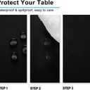 Hiasan Black Tablecloth for Rectangle Tables - Wrinkle Resistant and Waterproof Washable Polyester Fabric Table Cloth for Dining Camping Gathering and Outdoor use, 54 x 120 Inch