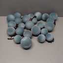 Foilswirl 24 Pcs Velvet Christmas Balls Bulk 3.15, 2.76, 2.36 Inch, Flocked Xmas Tree Ball Ornaments Plastic Velvet Christmas Ornaments Xmas Tree Hanging Decoration (Gray Blue)