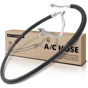 A-Premium A/C Discharge Line Hose Assembly Compatible with Chevrolet Express 1500/2500/3500/4500/Cargo/Pasajeros & GMC Savana 1500/2500/3500/4500, Compressor to Condenser