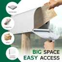 BlissBoard White Mailboxes for Outside Post Mount, Galvanized Steel Metal Mailbox, Standard Size, 20 x 8.7 x 6.7 Inches