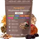 New Mushroom Gummies 8 in 1- Lion's Mane, Cordyceps, Ashwagandha & Reishi Gummies for Adults, Immune Support & Energy Boost, Non-GMO, 60 Gummies, Exp. Date: 04/23/2027