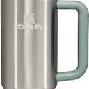 Stanley Quencher H2.0 Tumbler with Handle and Straw 30 oz | Flowstate 3-Position Lid | Cup Holder Compatible for Travel | Insulated Stainless Steel Cup | BPA-Free | Stainless Steel Shale