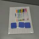 6pack Dry Erase Board 9"x12"with Lines and Blank Surface Learning,Math,Writing Teacher & Homeschool Supplies Mini Whiteboard Erasers Included Colors pens