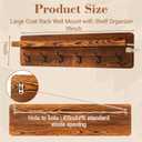 Geelin 35 Inch Wall Shelf with Hooks and Shelf Organizer Wall Mount Coat Rack with 6 Hooks for Hanging for Entryway, Hallway, Bathroom, Living Room, Bedroom
