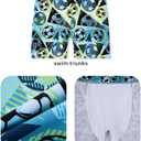 Boys Two Piece Rash Guard Swimsuits Kids Long Sleeve Printed Swimwear Sets Quick Dry Bathing Suit Boys 4-12 Years (Green)
