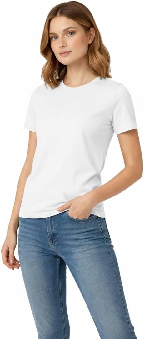 T-Shirts for Women | 100% Cotton Casual Short Sleeve Crew Neck T-Shirts for Women