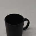 11 oz Matte Black Porcelain Coffee Mug, Smilatte Classic Ceramic Cup with Hanlde for Latte Cappuccino Tea, Matt Black