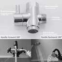 Brass Faucet Diverter Valve with Aerator, Faucet Adapter for Sink Hose Attachment, 3 Way Faucet Splitter with Male Thread Adapter, Faucet Connector for Bathroom/Kitchen(Chrome)