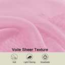 Pink Sheer Curtain for Bedroom Living Room 78 Inches Long 2 Panels Set, Solid Soft Airy Light Filtering Sheer Window Curtains, Modern Rod Pocket Door Curtain, Pink, 42" Wx78 L Inches