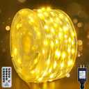 Soagrc Outdoor Christmas Lights, 400LEDs 131FT Christmas Tree String Lights, IP67 Waterproof 8 Modes Warm White Holiday Lights with Remote for House Yard Xmas Decorations