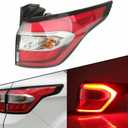 Silscvtt Rear Brake Tail Light Replacement for Escape 2017 2018 2019 with Right Side Lights Red Lens Passenger Side Outer Tail Lamp GJ5Z-13404-C